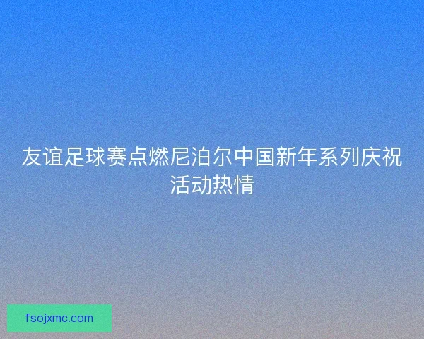 友谊足球赛点燃尼泊尔中国新年系列庆祝活动热情 友谊足球赛点燃尼泊尔中国新年系列庆祝活动热情